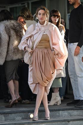 PFW Chloe Outside Arrivals Paris Jackson arriving at the Chloeshow during Fashion Week in Paris, France on March 5, 2026. Photo by Julien Reynaud APS-Medias ABACAPRESS.COM Paris France  Copyright: xReynaudxJulien APS-Medias ABACAx