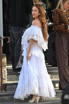 PFW Chloe Outside Arrivals Guest arriving at the Chloeshow during Fashion Week in Paris, France on March 5, 2026. Photo by Julien Reynaud APS-Medias ABACAPRESS.COM Paris France  Copyright: xReynaudxJulien APS-Medias ABACAx