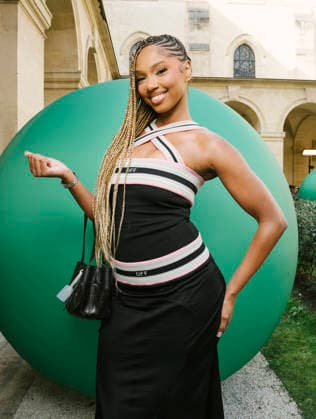 Ronisia at the Off White Ready to Wear Fall Winter 2026 2027 Collection show at Henri IV High School during Paris Fashion Week, on March 5th, 2026 Sam Delpech Bestimage Off White Fashion Show Ready to Wear Fall Winter 2026 2027 Collection, at Henri IV High School during Paris Fashion Week, on March 5th, 2026 Paris France  Copyright: xSamxDelpechx xBestimagexSamxDelpechx xBestimagex