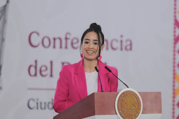 Katia Itzel GarcoÂ­a, international soccer referee speaks during a briefing on the contest Represent Mexico at the Opening of the 2026 FIFA World Cup, through the so-called President s ticket at National Palace. on March 5, 2026 in Mexico City, Mexico. Mexico City Mexico - ZUMAe321 20260305_zia_e321_011 Copyright: xCarlosxSantiagox
