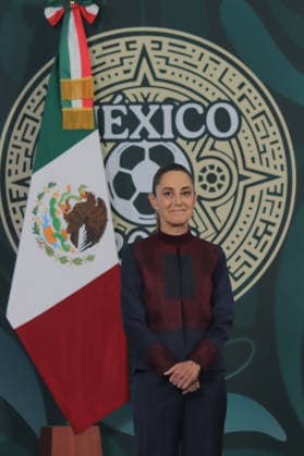 Mexico s President Claudia Sheinbaum announced during a briefing the contest Represent Mexico at the Opening of the 2026 FIFA World Cup, through the so-called President s ticket at National Palace. on March 5, 2026 in Mexico City, Mexico. Mexico City Mexico - ZUMAe321 20260305_zia_e321_024 Copyright: xCarlosxSantiagox