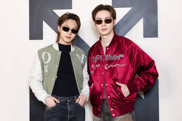 PFW - Off White Photocall Chawarin Perdpiriyawong and Zee Pruk Panich attends the Off-White Womenswear Fall Winter 2026-2027 show as part of Paris Fashion Week (PFW) on March 5, 2026 in Paris, France. Photo by Alexis Jumeau ABACAPRESS.COM Paris France  Copyright: xJumeauxAlexis ABACAx