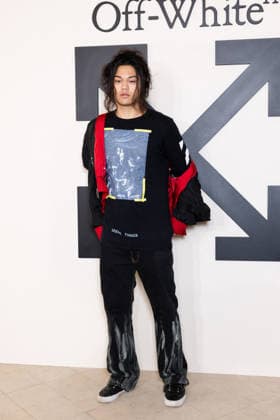 PFW - Off White Photocall Musician Travas Alan Feneley alias Feng attends the Off-White Womenswear Fall Winter 2026-2027 show as part of Paris Fashion Week (PFW) on March 5, 2026 in Paris, France. Photo by Alexis Jumeau ABACAPRESS.COM Paris France  Copyright: xJumeauxAlexis ABACAx