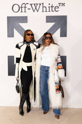 PFW - Off White Photocall Zerina Akers and Christiana Cassell attends the Off-White Womenswear Fall Winter 2026-2027 show as part of Paris Fashion Week (PFW) on March 5, 2026 in Paris, France. Photo by Alexis Jumeau ABACAPRESS.COM Paris France  Copyright: xJumeauxAlexis ABACAx