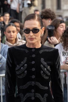 PFW Schiaparelli Outside Arrivals NB Nieves Álvarez arrived at the Schiaparelli Womenswear Fall Winter 2026-2027 show as part of Paris Fashion Week on March 05, 2026 in Paris, France. Photo by Nasser Berzane ABACAPRESS.COM Paris France  Copyright: xBerzanexNasser ABACAx