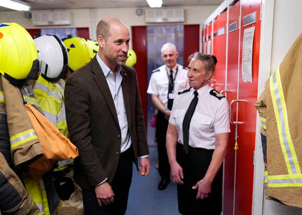 . 05 03 2026. Heston, United Kingdom. Prince William during a visit to Helston Community Fire Station in Heston, Cornwall, United Kingdom.  xPoolx xi-Imagesx IIM-26614-0028