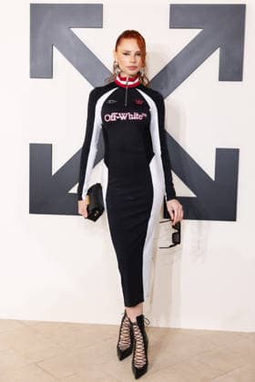 PFW - Off White Photocall Evelyn Kazantzoglou attends the Off-White Womenswear Fall Winter 2026-2027 show as part of Paris Fashion Week (PFW) on March 5, 2026 in Paris, France. Photo by Alexis Jumeau ABACAPRESS.COM Paris France  Copyright: xJumeauxAlexis ABACAx