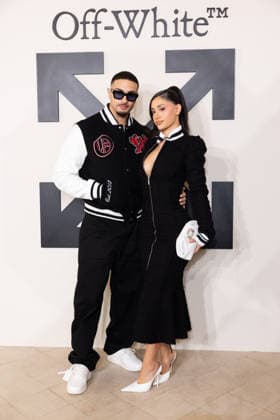 PFW - Off White Photocall Miguel Harichi and Leah Kateb attends the Off-White Womenswear Fall Winter 2026-2027 show as part of Paris Fashion Week (PFW) on March 5, 2026 in Paris, France. Photo by Alexis Jumeau ABACAPRESS.COM Paris France  Copyright: xJumeauxAlexis ABACAx