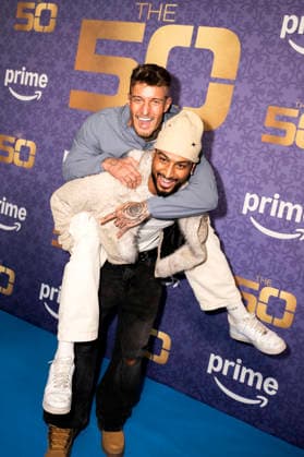 Laurenz Pesch with guest at the season 3 premiere of the Amazon Prime Video reality show The 50 at Cinedom Cologne, 05 03 2026 Foto:xT.xNgox xFuturexImagex the50_6366