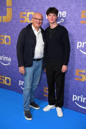 Rainer Laux with his son at the premiere of THE 50 season 3 by Prime Video at the Cinedom in Cologne on 05 03 2026
