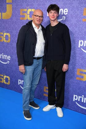 Rainer Laux with his son at the premiere of THE 50 season 3 by Prime Video at the Cinedom in Cologne on 05 03 2026
