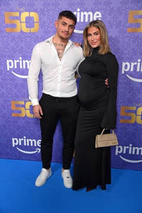Luca Valerio with girlfriend Ciara Angela at the premiere of THE 50 season 3 by Prime Video at the Cinedom in Cologne on 05 03 2026