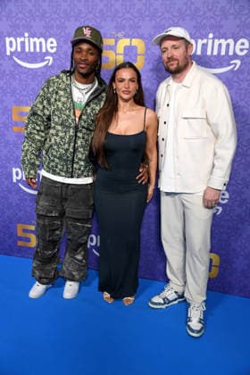 Teezy Martini Lombaya , Jeje Lopes, C Bas at the premiere of THE 50 season 3 by Prime Video at the Cinedom in Cologne on 05 03 2026