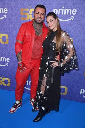 Cosimo Citiolo with girlfriend Nathalie Gaus at the premiere of THE 50 season 3 by Prime Video at the Cinedom in Cologne on 05 03 2026