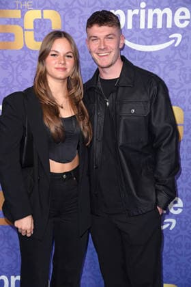 Mia Bretschneider with boyfriend Ferris Freiwald at the premiere of THE 50 season 3 by Prime Video at the Cinedom in Cologne on 05 03 2026
