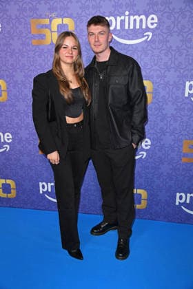 Mia Bretschneider with boyfriend Ferris Freiwald at the premiere of THE 50 season 3 by Prime Video at the Cinedom in Cologne on 05 03 2026