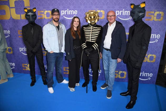 Philip Pratt, Jessica Heymann, Rainer Laux at the premiere of THE 50 season 3 by Prime Video at the Cinedom in Cologne on 05 03 2026