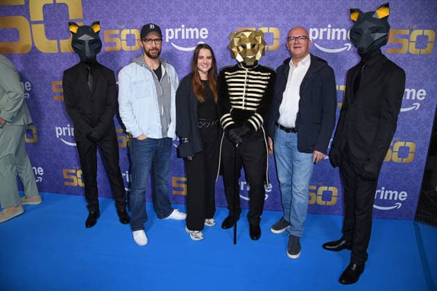Philip Pratt, Jessica Heymann, Rainer Laux at the premiere of THE 50 season 3 by Prime Video at the Cinedom in Cologne on 05 03 2026