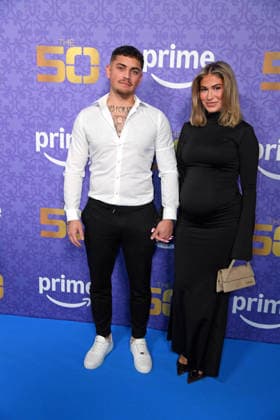 Luca Valerio with girlfriend Ciara Angela at the premiere of THE 50 season 3 by Prime Video at the Cinedom in Cologne on 05 03 2026