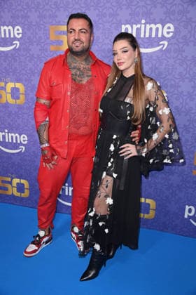 Cosimo Citiolo with girlfriend Nathalie Gaus at the premiere of THE 50 season 3 by Prime Video at the Cinedom in Cologne on 05 03 2026