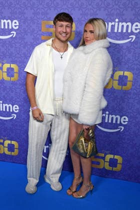 Oliver Ginkel with girlfriend Antonia Rot at the premiere of THE 50 season 3 by Prime Video at the Cinedom in Cologne on 05 03 2026