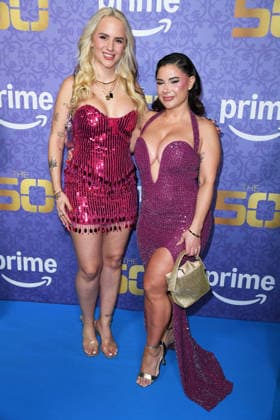 Gina Beckmann, Maria Bell at the premiere of THE 50 season 3 by Prime Video at the Cinedom in Cologne on 05 03 2026