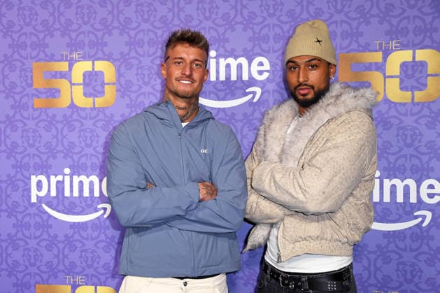 Laurenz Pesch, Calvin Ogara at the premiere of THE 50 season 3 by Prime Video at the Cinedom in Cologne on 05 03 2026