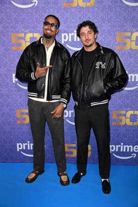 Germain Wolf, Nabil Kyeh at the premiere of THE 50 season 3 by Prime Video at the Cinedom in Cologne on 05 03 2026