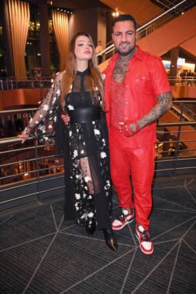 Cosimo Citiolo with girlfriend Nathalie Gaus at the premiere of THE 50 season 3 by Prime Video at the Cinedom in Cologne on 05 03 2026