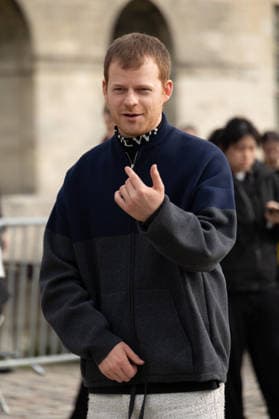 PFW Loewe Outside Arrivals NB Lucas Hedges arrived at the Loewe Womenswear Fall Winter 2026-2027 show as part of Paris Fashion Week on March 06, 2026 in Paris, France. Photo by Nasser Berzane ABACAPRESS.COM Paris France  Copyright: xBerzanexNasser ABACAx