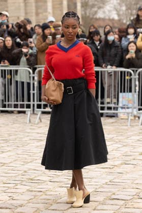 PFW Loewe Outside Arrivals NB Jayme Lawson arrived at the Loewe Womenswear Fall Winter 2026-2027 show as part of Paris Fashion Week on March 06, 2026 in Paris, France. Photo by Nasser Berzane ABACAPRESS.COM Paris France  Copyright: xBerzanexNasser ABACAx