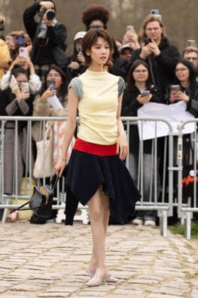 PFW Loewe Outside Arrivals NB Chen Duling arrived at the Loewe Womenswear Fall Winter 2026-2027 show as part of Paris Fashion Week on March 06, 2026 in Paris, France. Photo by Nasser Berzane ABACAPRESS.COM Paris France  Copyright: xBerzanexNasser ABACAx