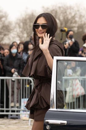 PFW Loewe Outside Arrivals NB Pia Wurtzbach arrived at the Loewe Womenswear Fall Winter 2026-2027 show as part of Paris Fashion Week on March 06, 2026 in Paris, France. Photo by Nasser Berzane ABACAPRESS.COM Paris France  Copyright: xBerzanexNasser ABACAx