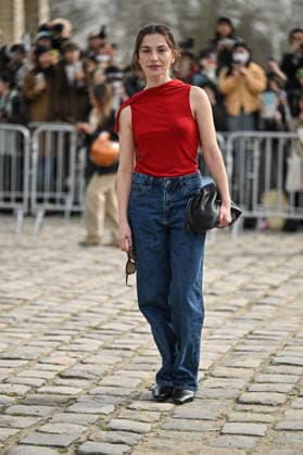 PFW Loewe Outside Arrivals Marie Colomb arriving at the Loewe show during Fashion Week in Paris, France on March 6, 2026. Photo by Julien Reynaud APS-Medias ABACAPRESS.COM Paris France  Copyright: xReynaudxJulien APS-Medias ABACAx