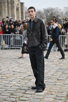 PFW Loewe Outside Arrivals Theodore Pellerin arriving at the Loewe show during Fashion Week in Paris, France on March 6, 2026. Photo by Julien Reynaud APS-Medias ABACAPRESS.COM Paris France  Copyright: xReynaudxJulien APS-Medias ABACAx