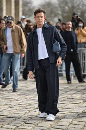 PFW Loewe Outside Arrivals George Tabor King arriving at the Loewe show during Fashion Week in Paris, France on March 6, 2026. Photo by Julien Reynaud APS-Medias ABACAPRESS.COM Paris France  Copyright: xReynaudxJulien APS-Medias ABACAx