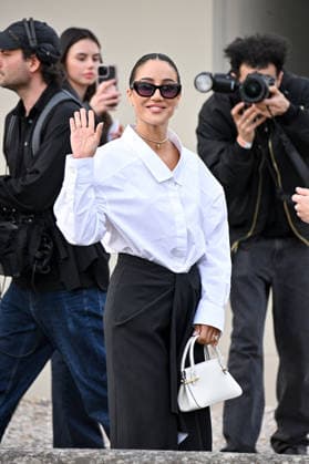 PFW Givenchy Outside Arrivals Tamara Kalinic arriving at the Givenchy show during Fashion Week in Paris, France on March 6, 2026. Photo by Julien Reynaud APS-Medias ABACAPRESS.COM Paris France  Copyright: xReynaudxJulien APS-Medias ABACAx