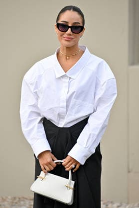 PFW Givenchy Outside Arrivals Tamara Kalinic arriving at the Givenchy show during Fashion Week in Paris, France on March 6, 2026. Photo by Julien Reynaud APS-Medias ABACAPRESS.COM Paris France  Copyright: xReynaudxJulien APS-Medias ABACAx