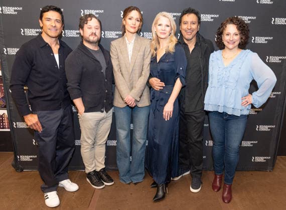 NY: Fallen Angels on Broadway press event Mark Consuelos, Christopher Fitzgerald, Rose Byrne, Kelli O Hara, Aasif Mandvi, Tracee Chimo attend Fallen Angels on Broadway press event at New 42nd st Studios in New York, NY on March 6, 2026. New York New York United States Copyright: LevxRadin