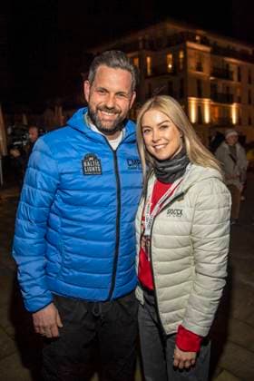 abb Matthias Killing and Nina Ensmann as guests on the beach at the 10th anniversary of Baltic Lights 2026 celebrity charity sled dog race in aid of Welthungerhilfe on the Baltic Sea between the Ahlbeck and Heringsdorf sea bridges, Friday 06 03 2026 in Heringsdorf MV Germany