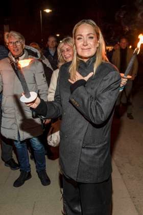 abb Janine Kunze as a guest on the beach Falckellauf at 10 years Baltic Lights 2026 celebrity charity sled dog race in favor of Welthungerhilfe at the Baltic Sea between the sea bridge Ahlbeck and the sea bridge Heringsdorf , Friday 06 03 2026 in Heringsdorf MV Germany