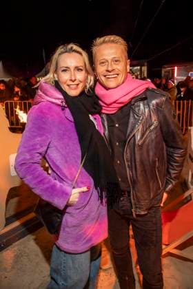 abb Franziska Hippe and Roman Knizka as guests on the beach at the 10th anniversary of Baltic Lights 2026 celebrity charity sled dog race in aid of Welthungerhilfe on the Baltic Sea between the Ahlbeck sea bridge and the Heringsdorf sea bridge, Friday 06 03 2026 in Heringsdorf MV Germany