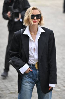 PFW Celine Outside Arrivals Naomi Watts arriving at the Celine show during Fashion Week in Paris, France on March 7, 2026. Photo by Julien Reynaud APS-Medias ABACAPRESS.COM Paris France  Copyright: xReynaudxJulien APS-Medias ABACAx