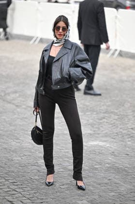 PFW Celine Outside Arrivals Guest arriving at the Celine show during Fashion Week in Paris, France on March 7, 2026. Photo by Julien Reynaud APS-Medias ABACAPRESS.COM Paris France  Copyright: xReynaudxJulien APS-Medias ABACAx