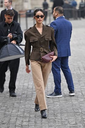 PFW Celine Outside Arrivals Bella Kim arriving at the Celine show during Fashion Week in Paris, France on March 7, 2026. Photo by Julien Reynaud APS-Medias ABACAPRESS.COM Paris France  Copyright: xReynaudxJulien APS-Medias ABACAx