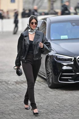 PFW Celine Outside Arrivals Guest arriving at the Celine show during Fashion Week in Paris, France on March 7, 2026. Photo by Julien Reynaud APS-Medias ABACAPRESS.COM Paris France  Copyright: xReynaudxJulien APS-Medias ABACAx