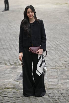 PFW Celine Outside Arrivals Guest arriving at the Celine show during Fashion Week in Paris, France on March 7, 2026. Photo by Julien Reynaud APS-Medias ABACAPRESS.COM Paris France  Copyright: xReynaudxJulien APS-Medias ABACAx
