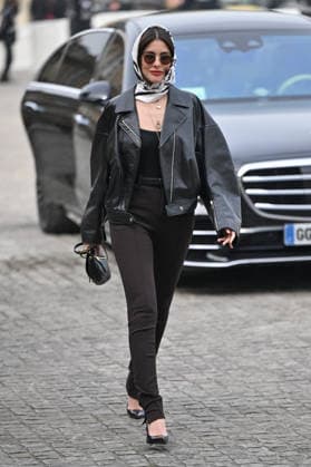 PFW Celine Outside Arrivals Guest arriving at the Celine show during Fashion Week in Paris, France on March 7, 2026. Photo by Julien Reynaud APS-Medias ABACAPRESS.COM Paris France  Copyright: xReynaudxJulien APS-Medias ABACAx