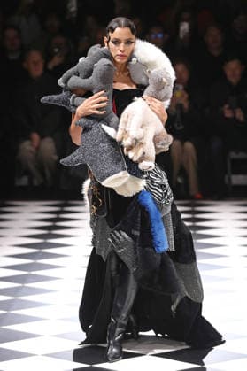 PFW - Junya Watanabe Runway Models Walk Runway for the Junya Watanabe Fall 2026 Ready-to-Wear fashion show during Paris Fashion Week on March 7, 2026 in Paris, France. Photo by Alain-Gil Gonzalez ABACAPRESS.COM Paris France  Copyright: xGonzalezxAlain-Gil ABACAx