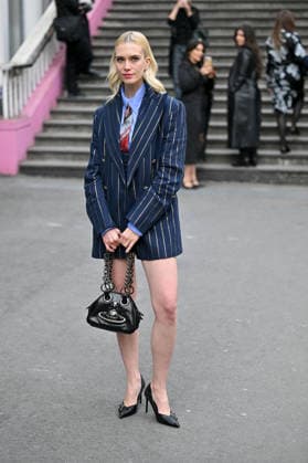 PFW Vivienne Westwood Outside Arrivals Guest arriving at the Vivienne Westwood show during Fashion Week in Paris, France on March 7, 2026. Photo by Julien Reynaud APS-Medias ABACAPRESS.COM Paris France  Copyright: xReynaudxJulien APS-Medias ABACAx